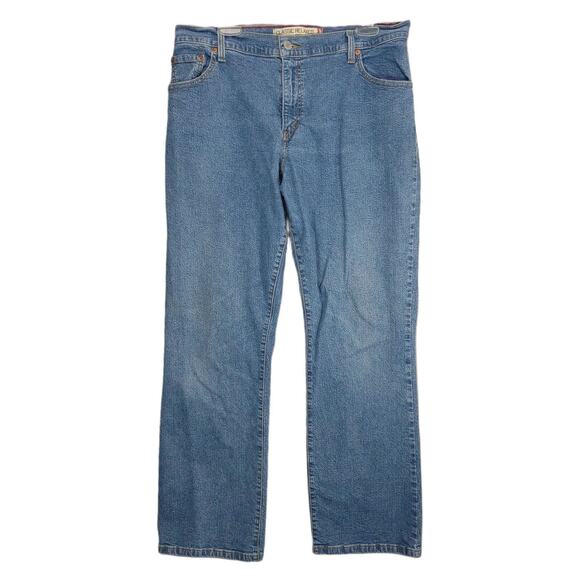 Vtg LEVI'S 550 Women's 16 Relaxed Boot Cut Stretch Denim Jeans Red Tab Med Wash - Picture 1 of 8